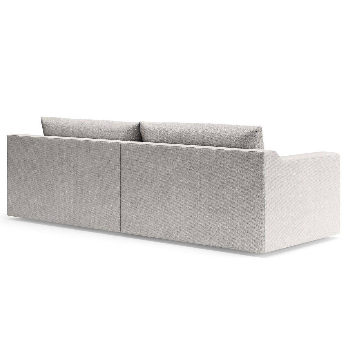 BIG-SOFA - Platinfarben/Grau, Kunststoff/Textil (274/90/112cm) - home24