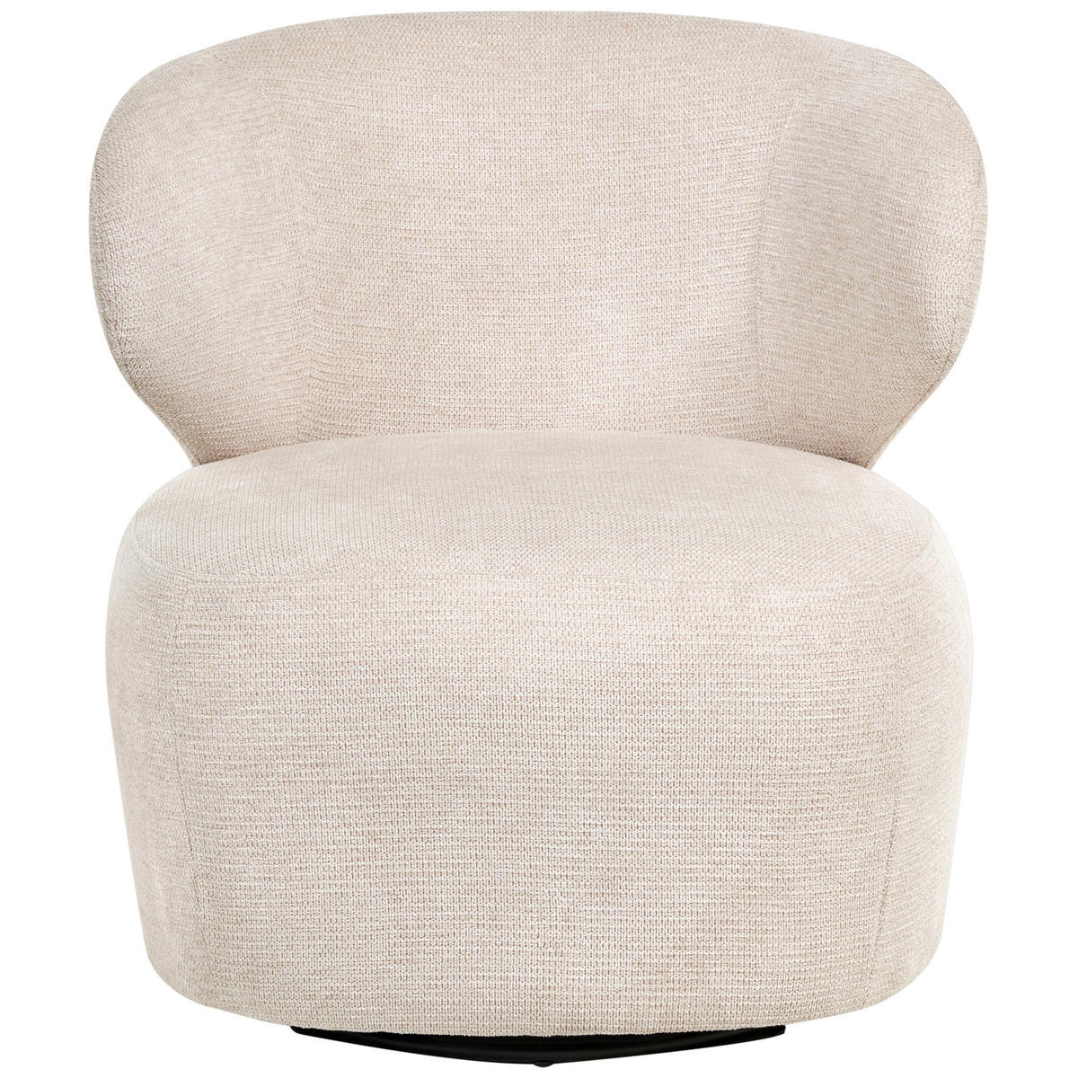 SNURRFÅTÖLJ tyg beige Alvdal - Beige, Textil (74/73/79cm) - Beliani