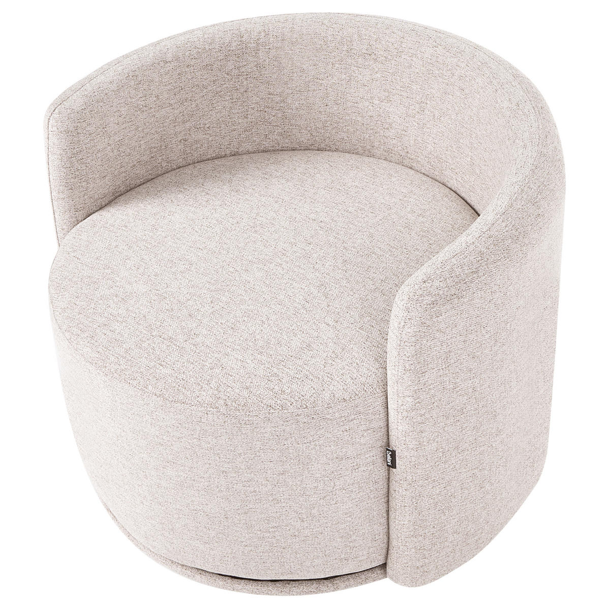 DREHSESSEL Stoff Beige Ennora - Beige, Textil (88/67/82cm) - Beliani