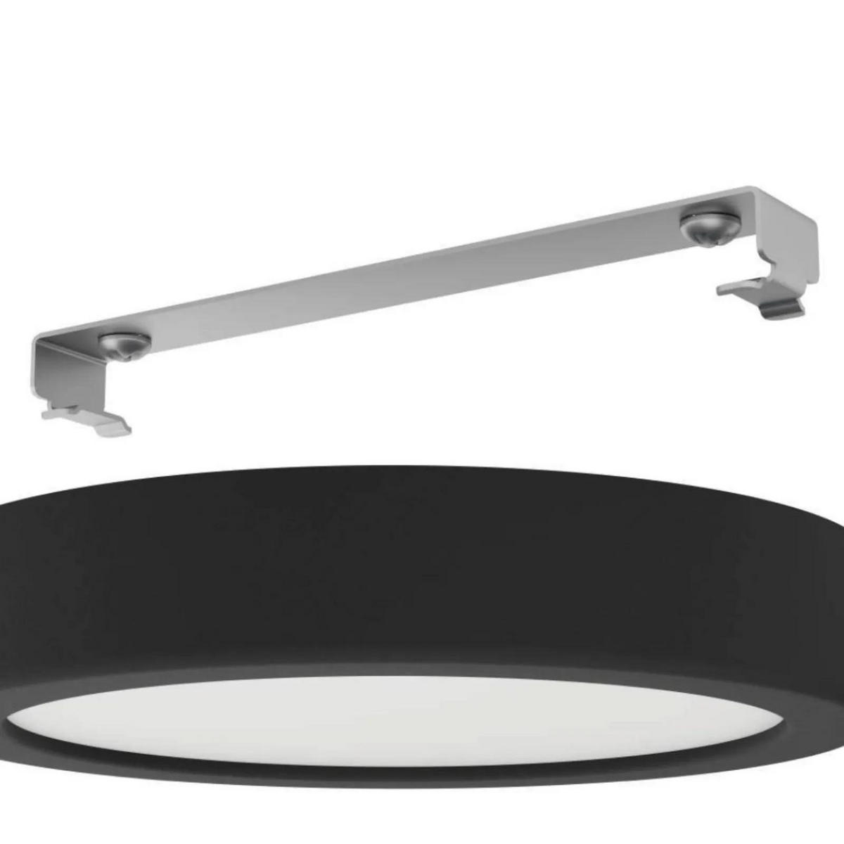 DECKENLEUCHTE FUEVA Schwarz - Schwarz/Weiß, Metall (8/8/2.8cm) - Eglo