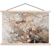 POSTER Mandelblüte - Kunst - Van Gogh - Beige - Abstrakt 90x60 cm - Braun, Textil (90/60cm) - MuchoWow