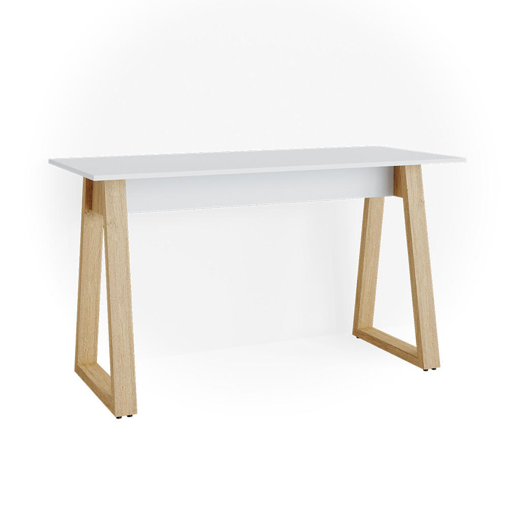 SCHREIBTISCH Nautica Weiß 138 x 60 cm - Eichefarben/Weiß, Holzwerkstoff (60/138/77cm) - Vicco
