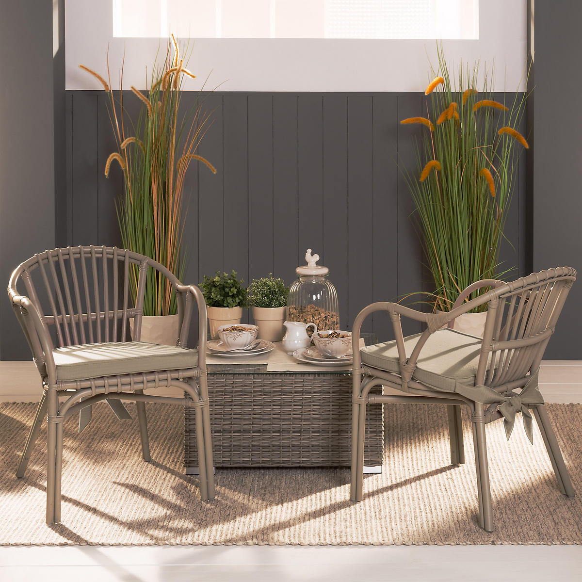 STUHLKISSEN Loft SK 45x40x5cm Natur (6tlg) - Naturfarben, Textil (45/40/30cm) - Beautissu 