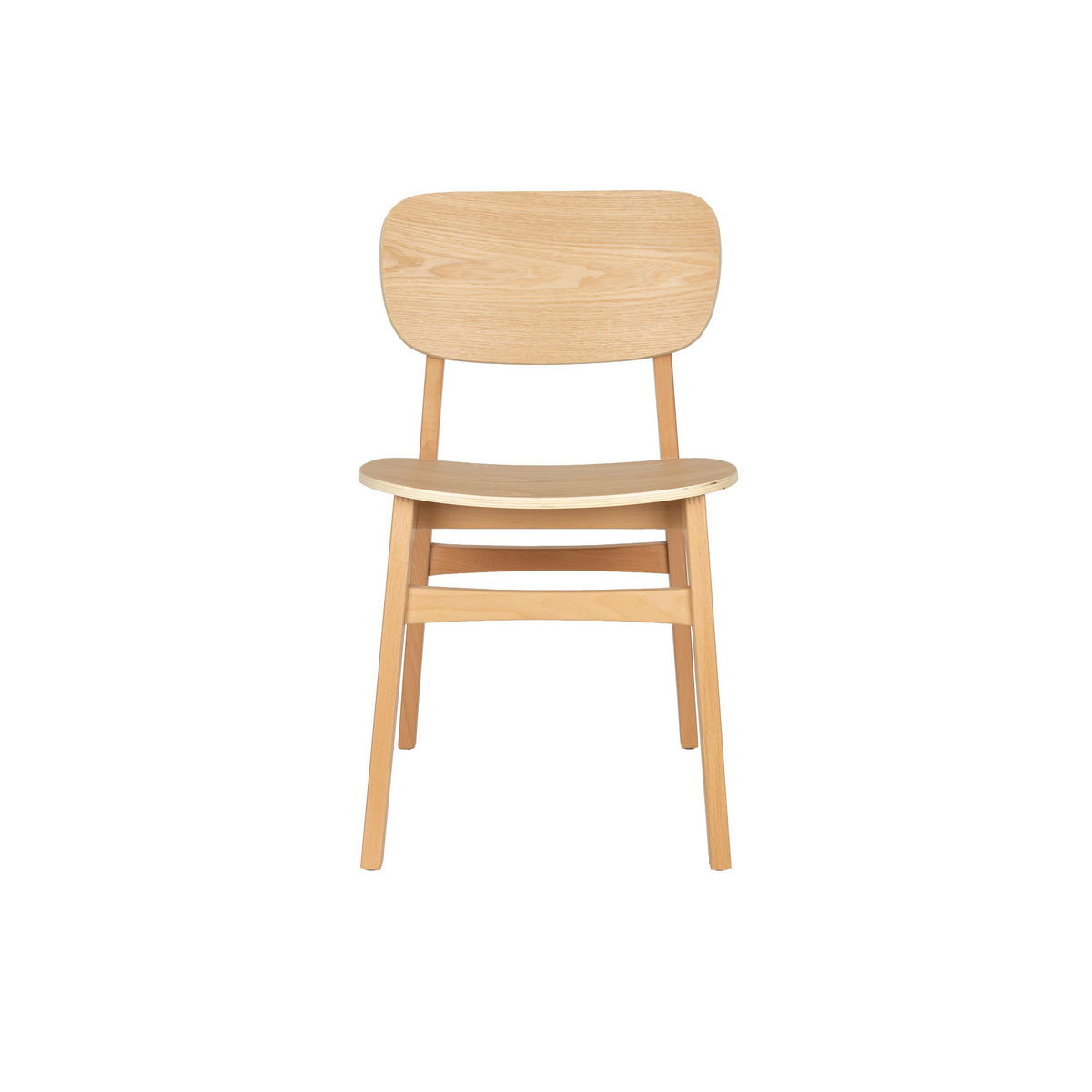 ESSZIMMERSTÜHLE Fleur Naturel - 2 er Set - Beige, Holzwerkstoff (46.5/81/54.5cm) - Zuiver