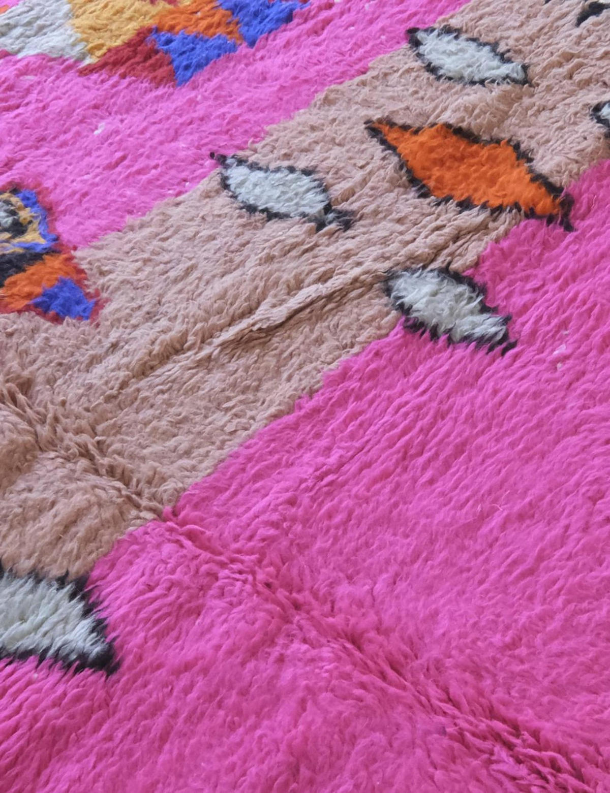 BERBERTEPPICH aus reiner Wolle 191x 235 cm - Pink, Naturmaterialien (191/235cm) - AFK Living