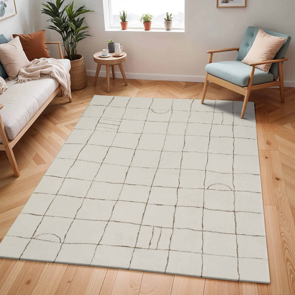 KURZFLORTEPPICH 160/213 cm Weiß - Weiß, Naturmaterialien/Textil (160/213cm) - LIVABLISS