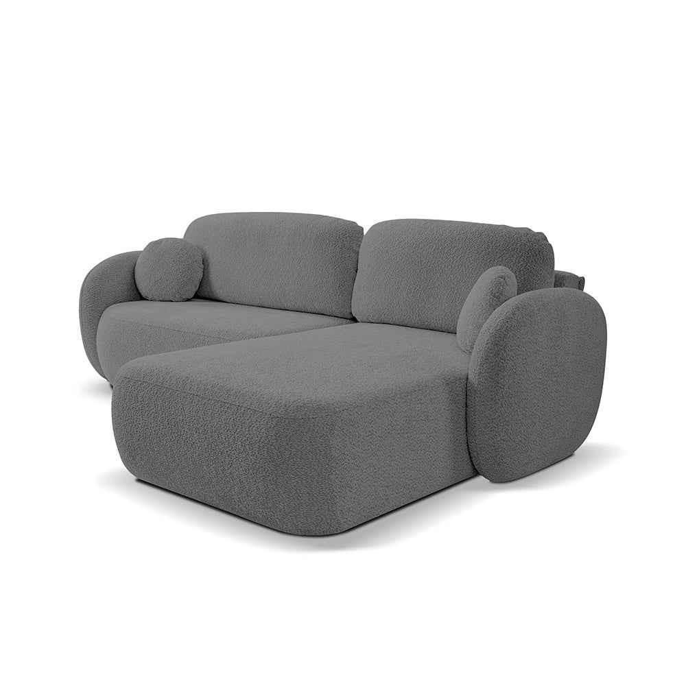 Pillovely Ecksofa Schwarz 248x86.5x174 cm