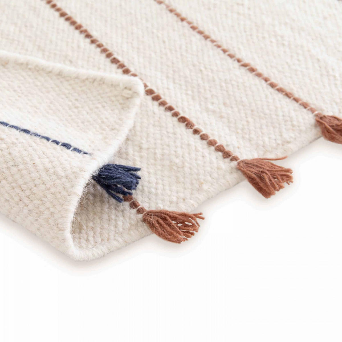 TEPPICH, 120 x 170 cm, Cremefarbe - Creme, Textil (170/120cm) - Oviala