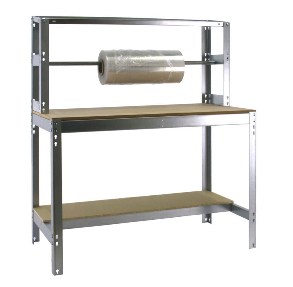 PACKTISCH Buffalo HxBxT 84 x 120 x 76 cm Traglast 600 kg Verzinkt - Silberfarben, Metall (120/84/76cm) - PROREGAL