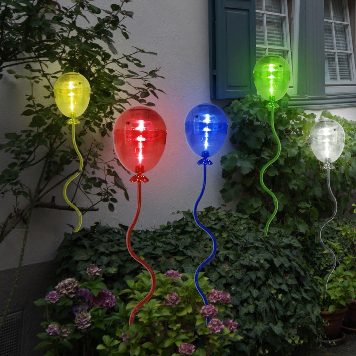LED AUSSENLEUCHTE Luftballons Bunt - Multicolor, Kunststoff (8.5/8.5/60cm)