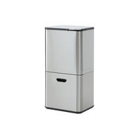 ANTI-FINGERABDRUCK-MÜLLTRENNSYSTEM aus Edelstahl – 63 L – 3 Behälter – ZAMILO - Silberfarben, Metall (41.5/77.8/31.4cm) - Vente-Unique