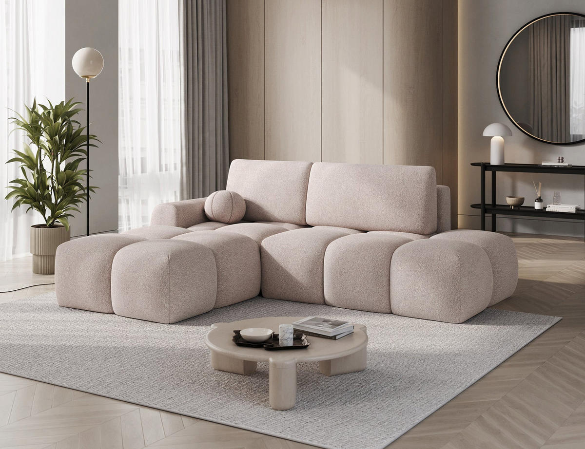 ECKSOFA VITTARIO mit Schlaffunktion & Bettkasten – Modernes L-Sofa 227 cm, inklusive Kissen - Braun, Kunststoff (227/95cm) - Wohnideebilder