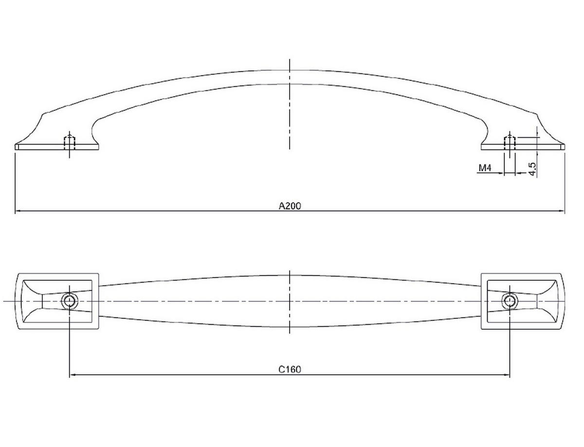 MÖBELGRIFF BA 160mm Küchengriff Titanfarbig Schrankgriff Grau Türgriff Modern - Grau, Metall (2/2.9/20cm) - Livingpoint24