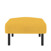 HOCKER Cord Gelb - Gelb, Textil/Metall (56/39/51cm) - WISHDOR