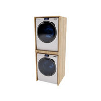 WASCHMASCHINENSCHRANK für Waschmaschine & Wäschetrockner Beige 66/180/51cm Bardolino 66x180x51cm - Beige, Holzwerkstoff (66/180/51cm) - CraftPAK