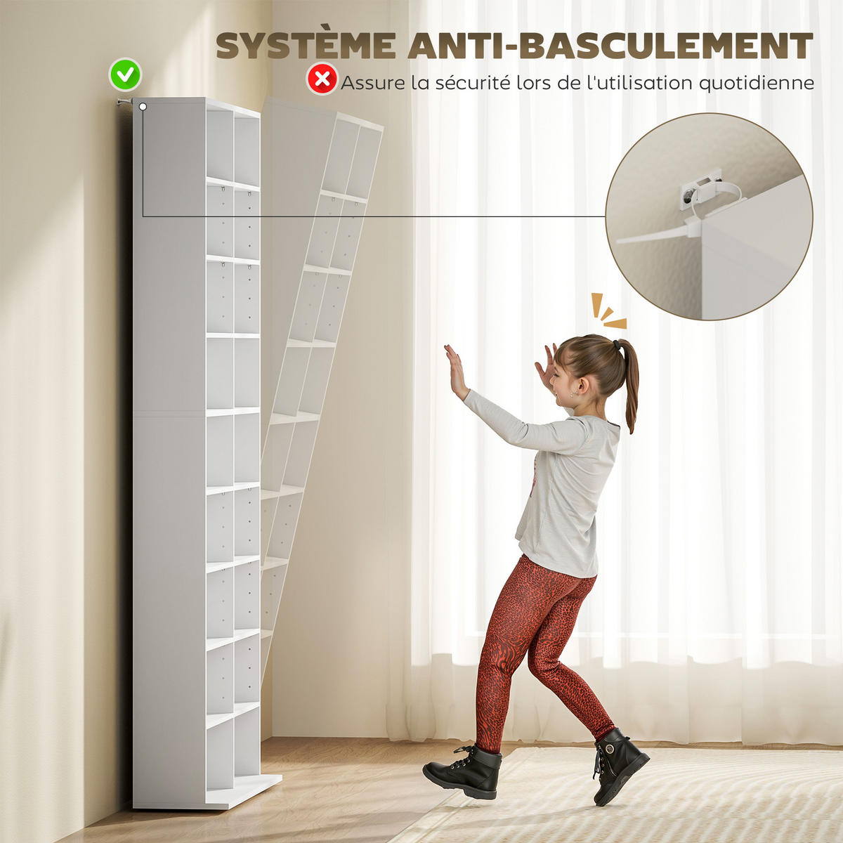 CD-REGAL DE-14454 18 Fächer, 640 CDs/360 DVDs Weiß - Weiß, Holzwerkstoff (24/175/78.5cm) - ComfortXL
