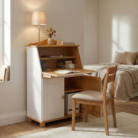 SEKRETÄR DAVID - Weiß/Braun, Holz (38/82/117cm) - IDIMEX