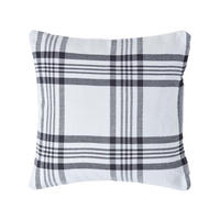 KISSENHÜLLE Schottenkaro 60/60 cm - Weiß, Textil (60/60cm) - Homescapes
