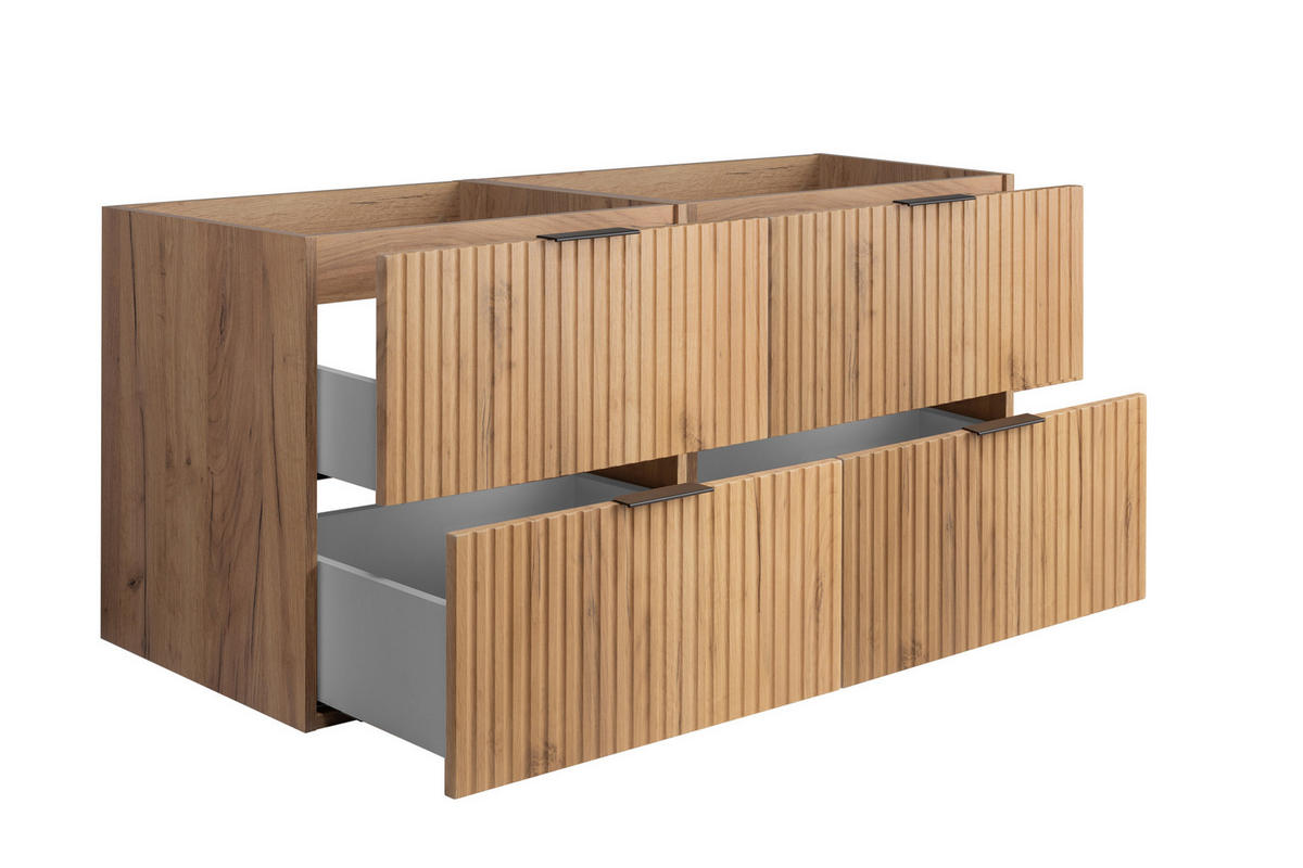 WASCHBECKUNTERSCHRANK FLOW Eiche Craft 160/57/46 cm - Eichefarben, Holzwerkstoff (160/57/46cm) - Rodan