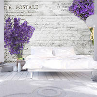 VLIESTAPETE Grau 250/175 cm - Lila/Grau, Textil (250/1cm) - KUNSTLOFT