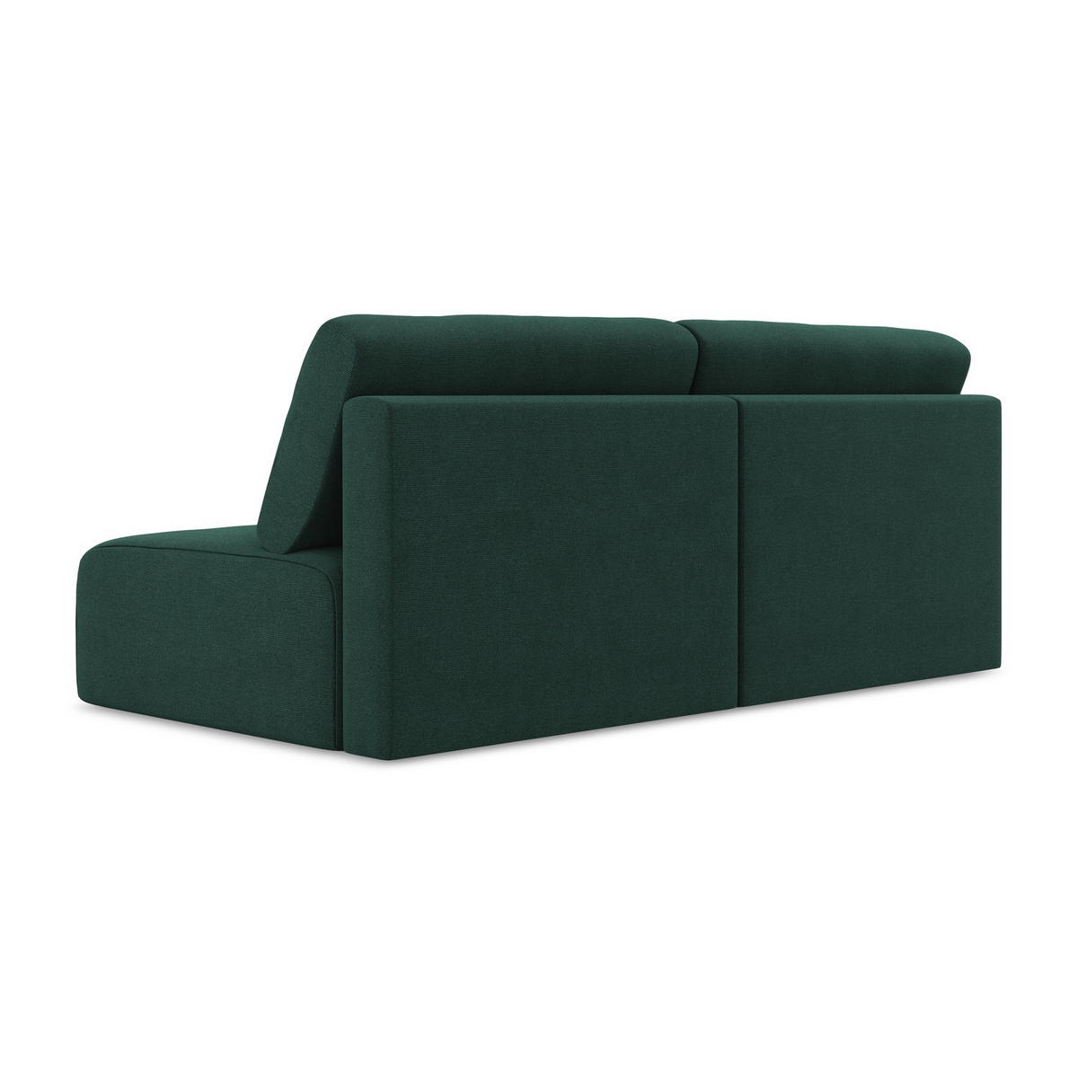 3-SITZER SOFA mit Schlaffunktion Strukturstoff Stoff Grün - Dunkelgrün/Schwarz, Kunststoff/Textil (216/79/102cm) - LaMiaSofa