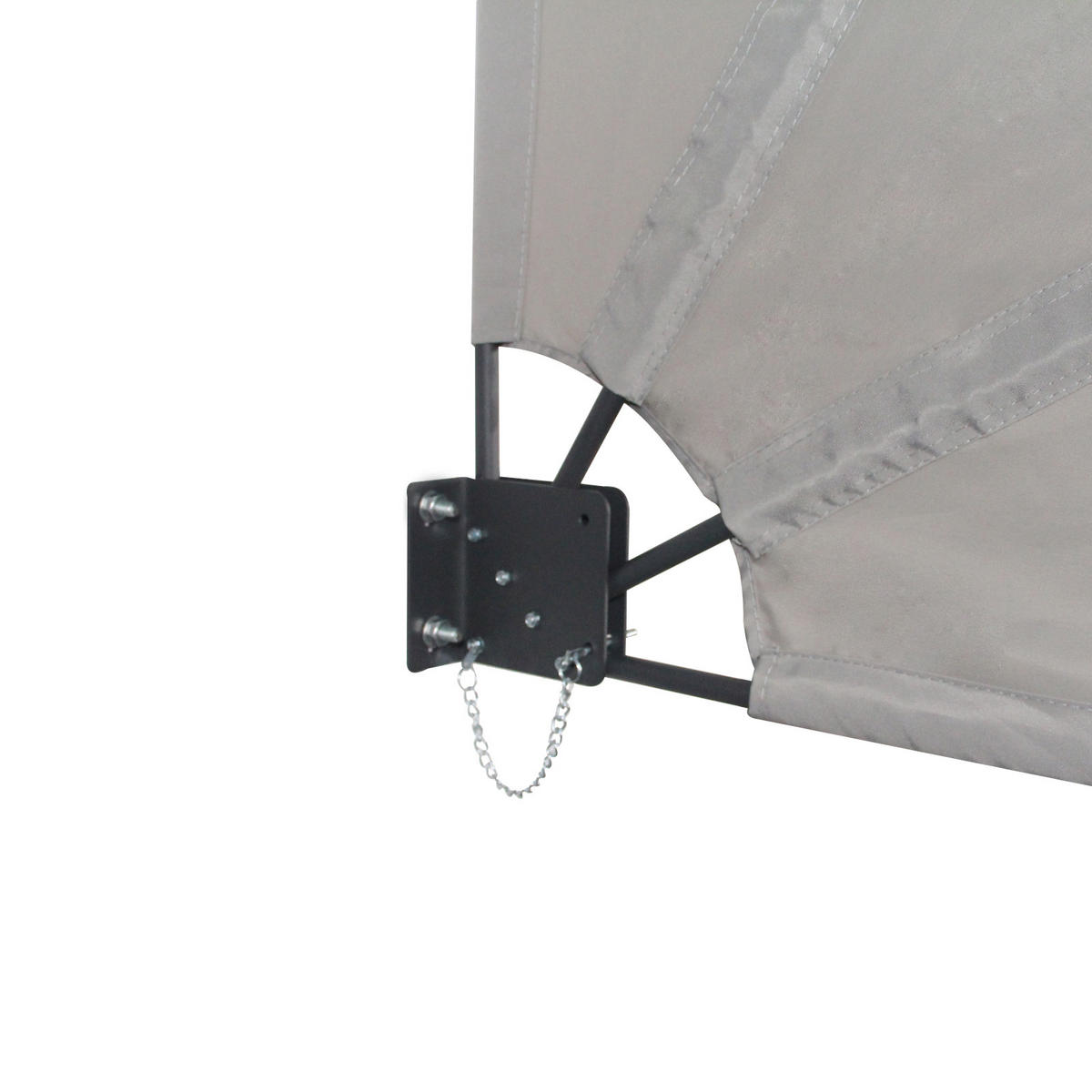 BALKONFÄCHER 160x160 Hellgrau - Hellgrau, Textil (160/160cm) - SVITA