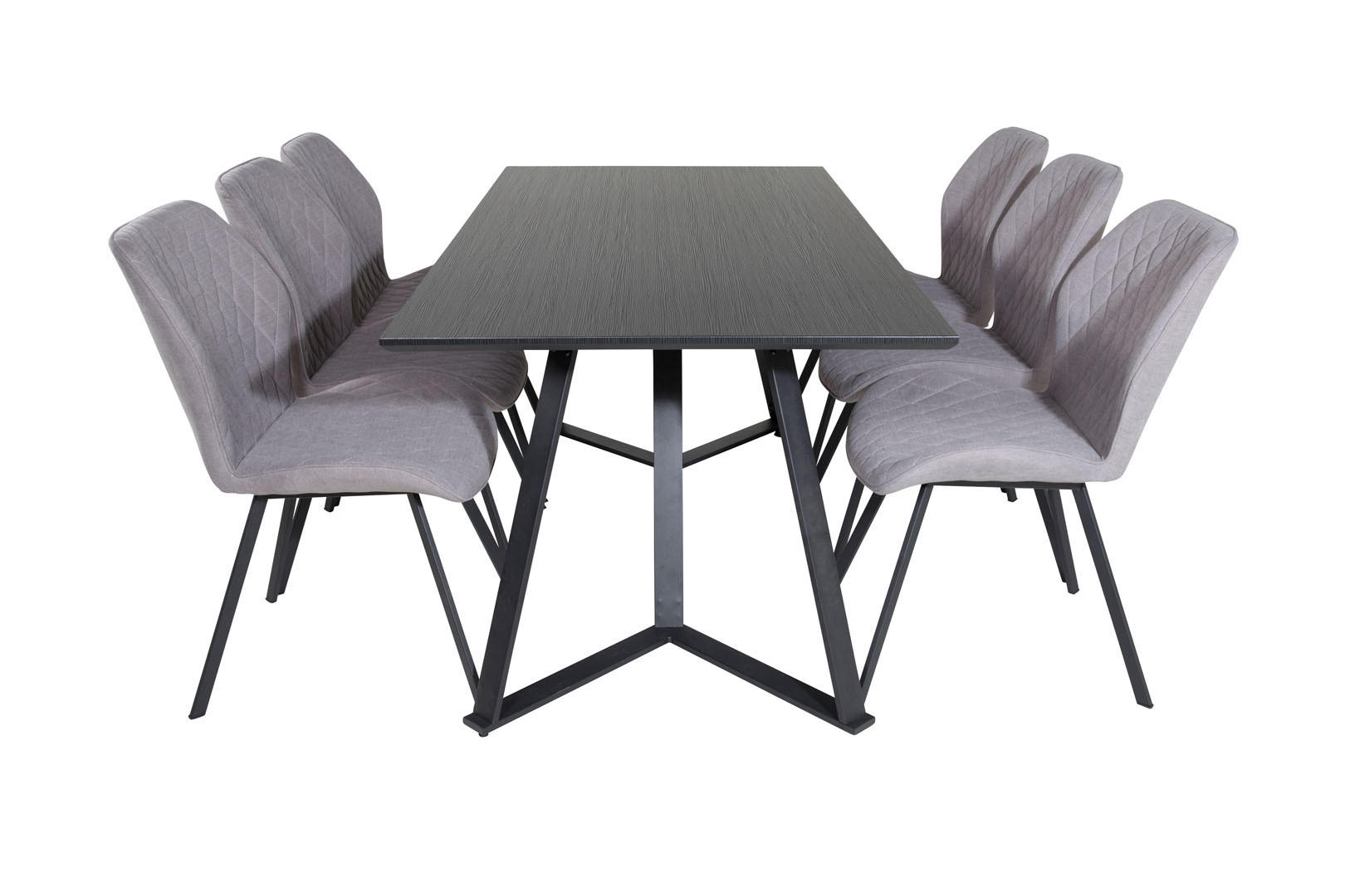 TISCHGRUPPE Grau - Grau, Holzwerkstoff (90/75/180cm) - ebuy24