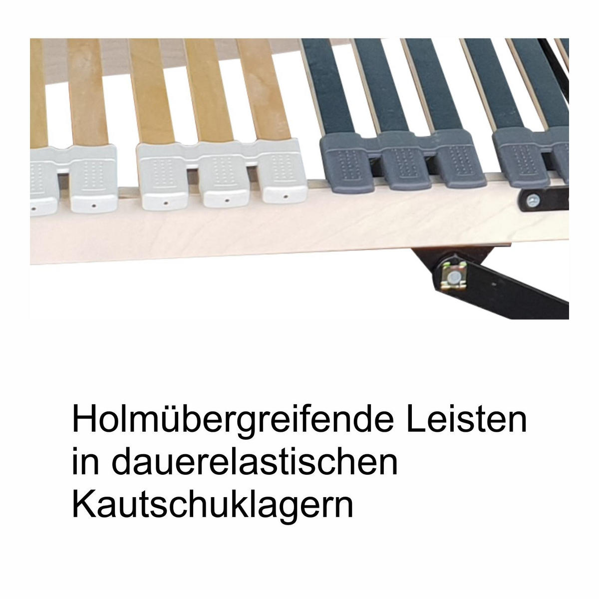 ELEKTRISCHER 42-Leisten-Lattenrost 90 x 200 cm 8,5 cm Hoch 7 Zonen Notabsenkung - Buchefarben/Naturfarben, Holz (90/200cm) - Matratzen Perfekt