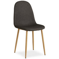STUHL in Stahl Leinen Dunkelgrau - Dunkelgrau, Textil (44/88/45cm) - Homestyle4u