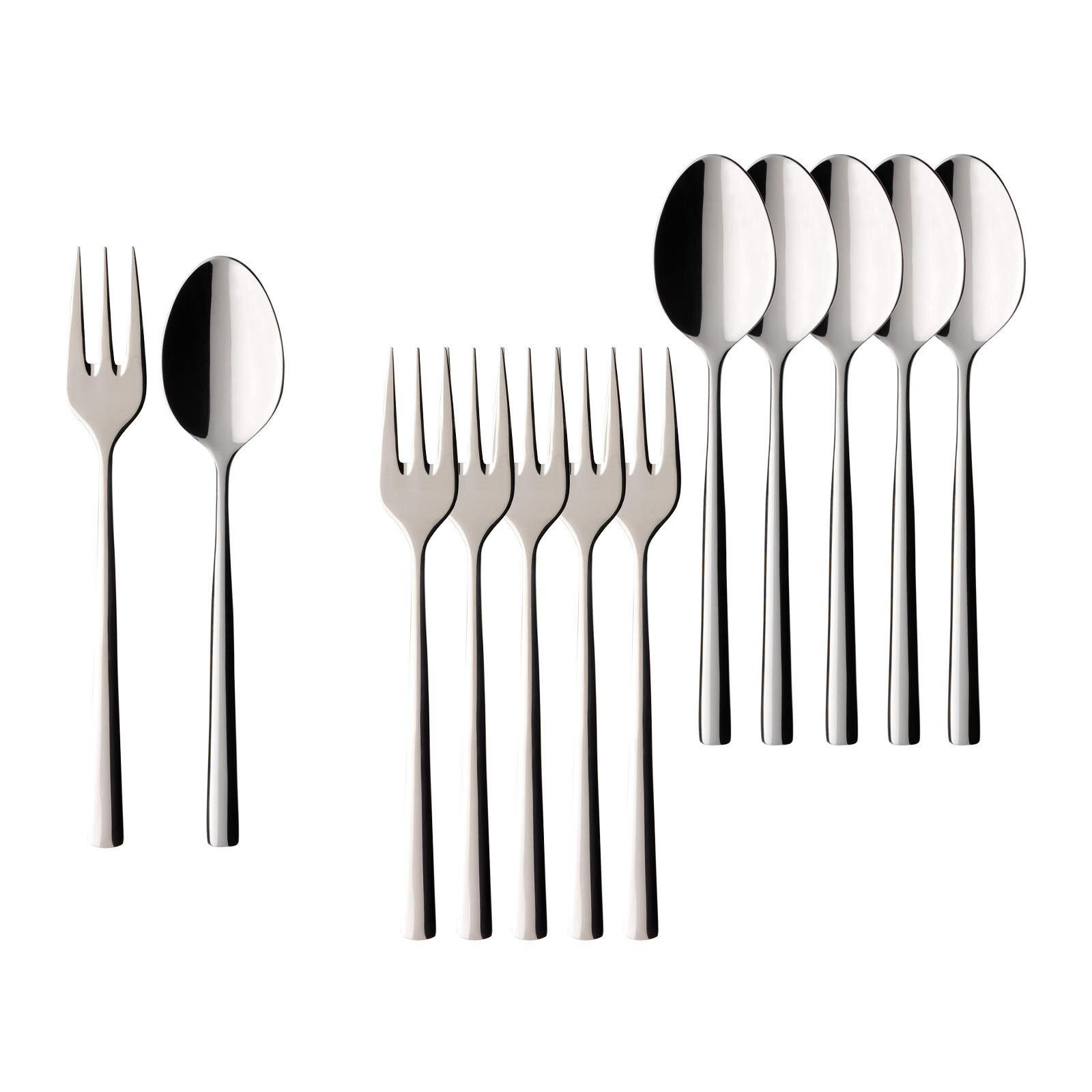 KAFFEEBESTECK BUNDLE Piemont edelstahl 12er Set - Edelstahlfarben, Metall - Villeroy & Boch