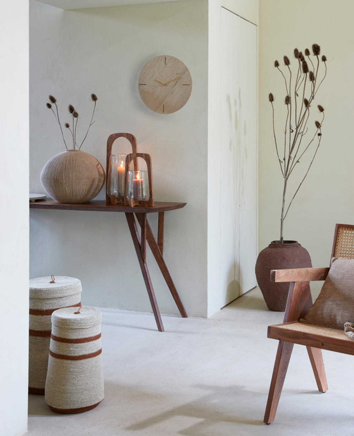 WINDLICHT Anosy Braun Ø21,5/35 cm - Hellbraun, Holz (21.5/35/21.5cm) - Light & Living