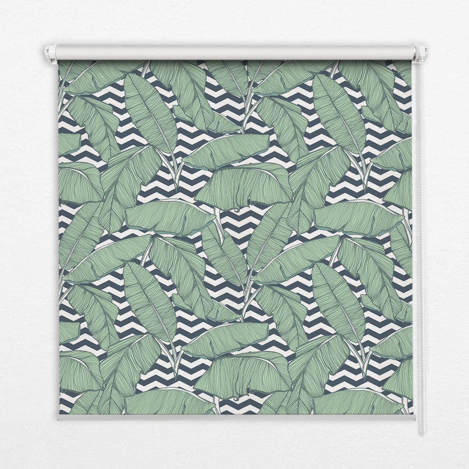 TULUP VNITŘNÍ roleta - okenní roleta - roleta - 90x140 cm - Palmové listy na černobílém pozadí