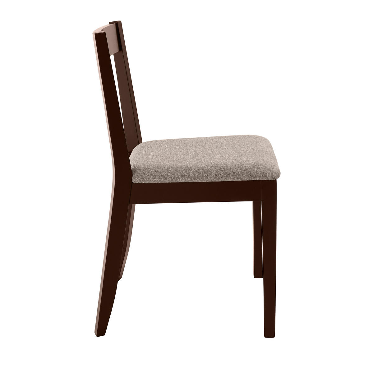 STUHL Moden mit wengefarbenen Holzbeinen, Polsterstuhl, Beige - Wengefarben/Beige, Holz (45/84/45cm) - Beautysofa