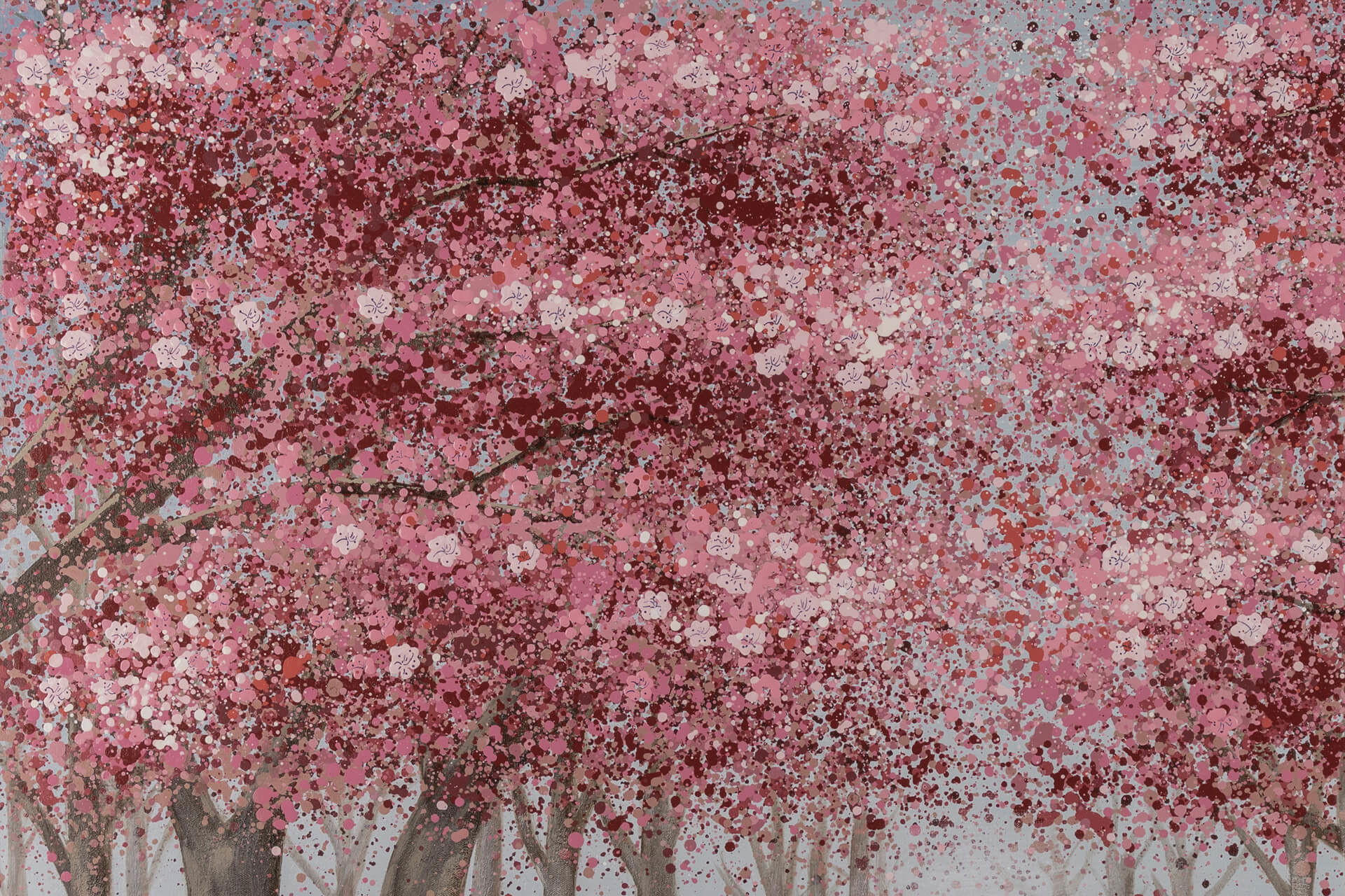 ÖLGEMÄLDE 120/80 cm - Pink, Holz/Textil (2.3/80cm) - KUNSTLOFT