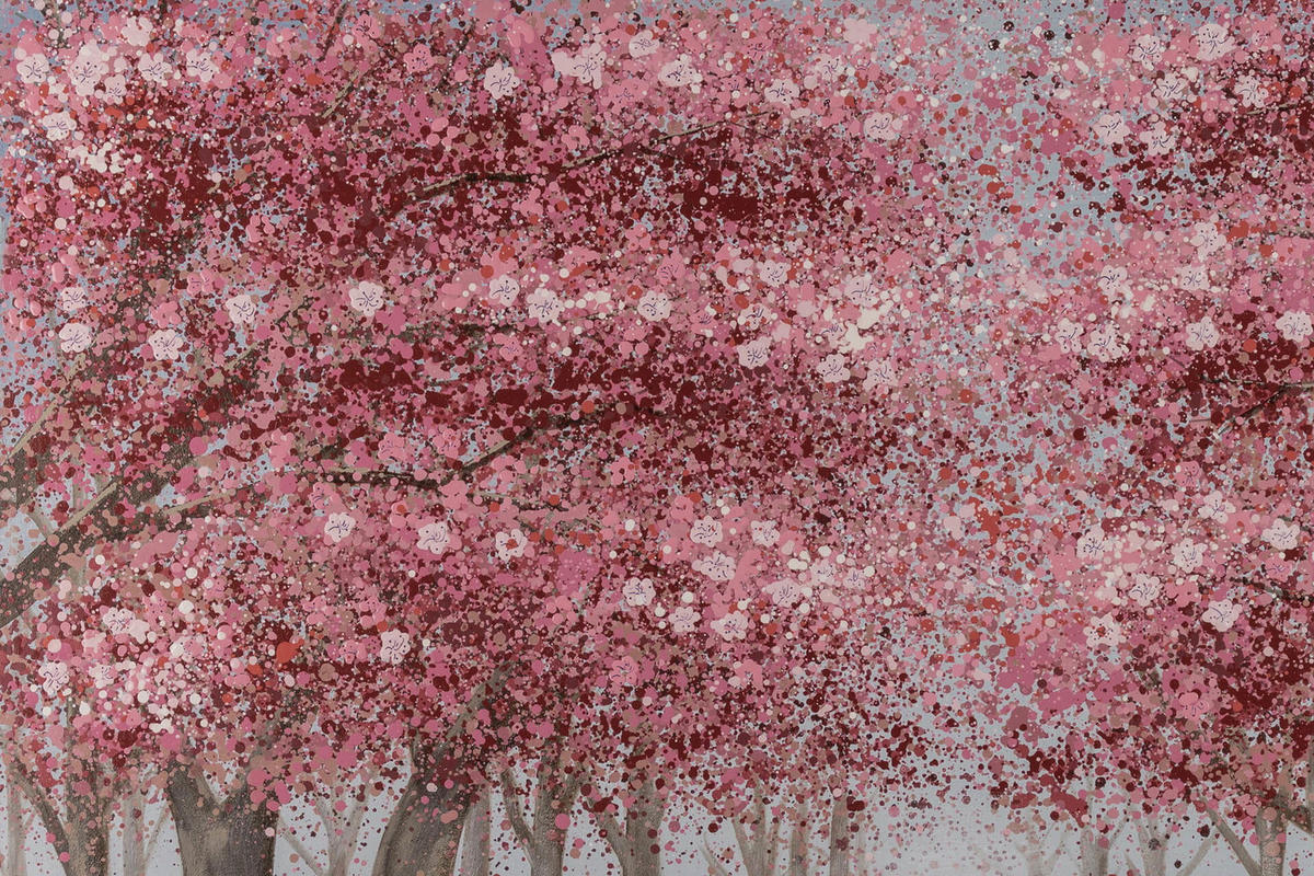 ÖLGEMÄLDE 120/80 cm - Pink, Holz/Textil (2.3/80cm) - KUNSTLOFT