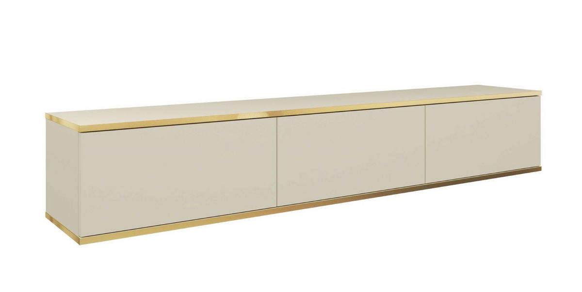 TV-SCHRANK Oris Beige matt Glamour 175 cm - Beige, Holzwerkstoff (175/30/32cm) - Meble Lindner