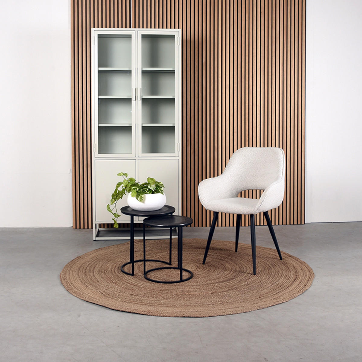 ESSZIMMERSTUHL Fer Beige 57/58/87 cm 2er-Set - Beige, Textil (58/87/57cm) - LABEL51