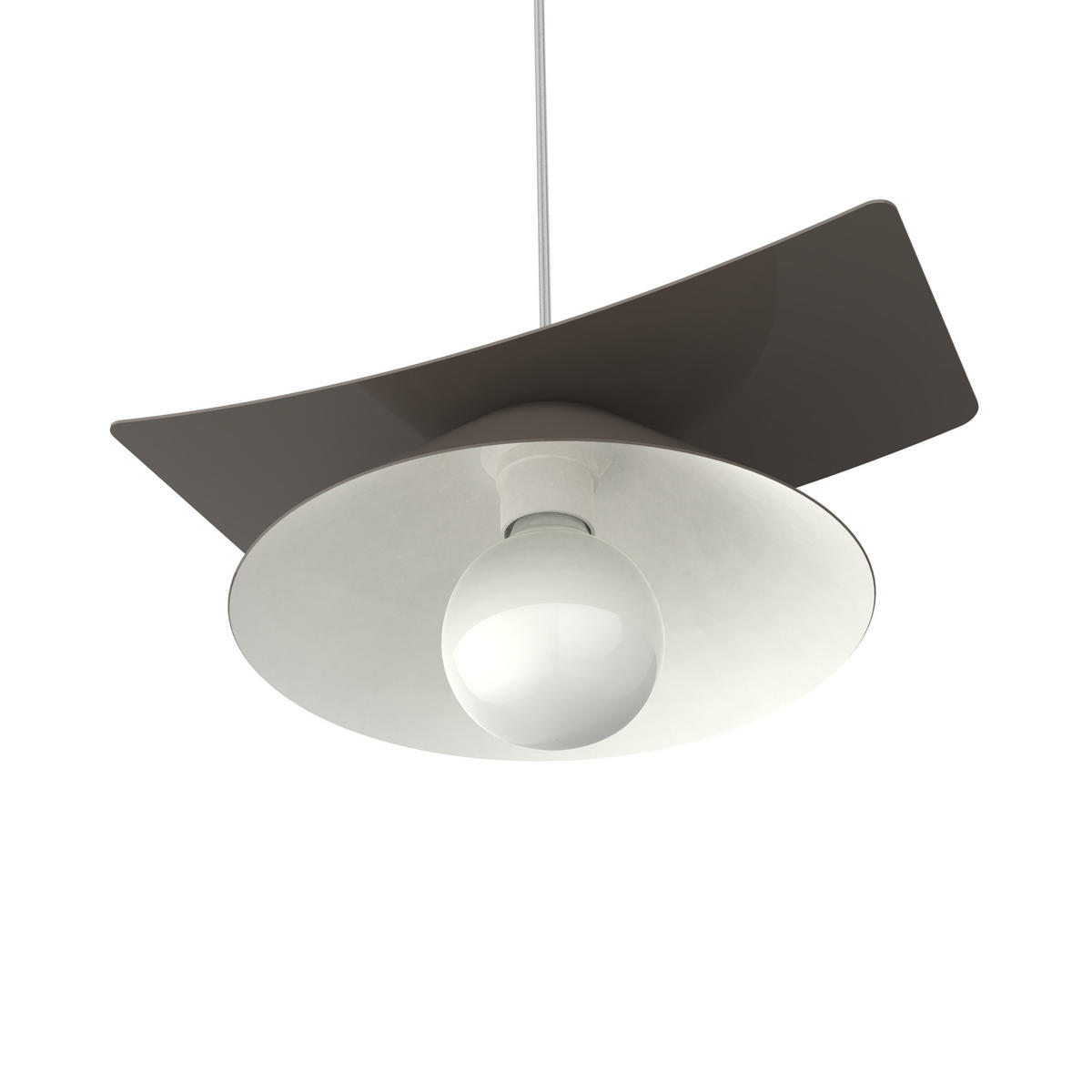 HÄNGELEUCHTE Miller D25 - Graubraun, Metall (25/34/10cm) - Lumicom