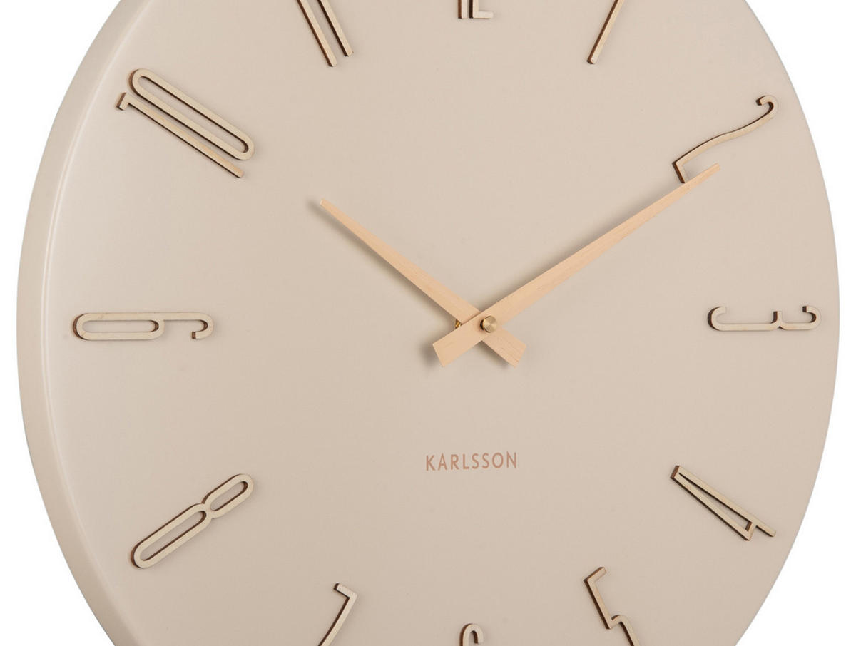 WANDUHR Esmerado Weiß 2.1/40/40 cm - Weiß, Metall (40/40/2.1cm) - Karlsson