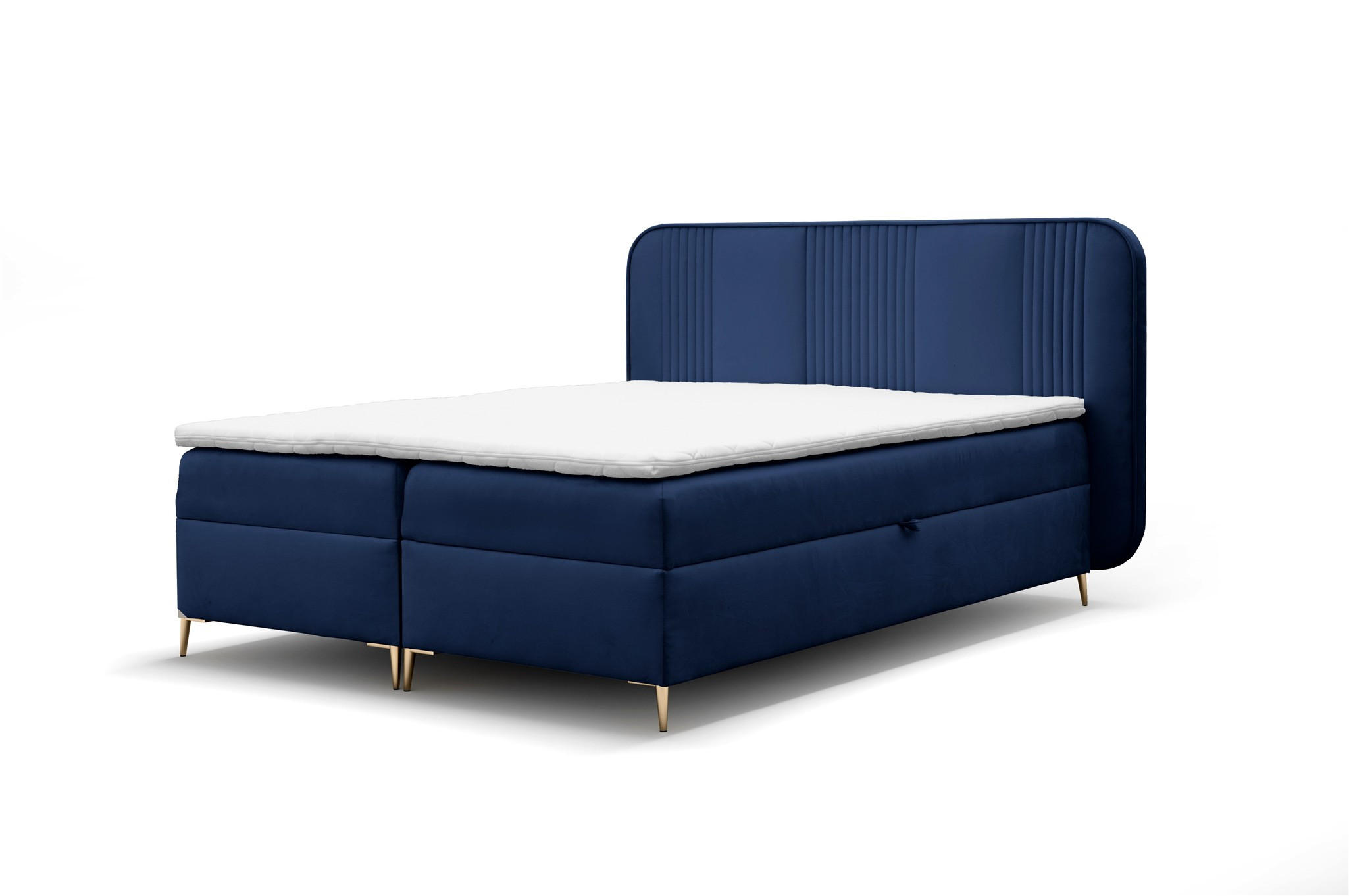 BOXBETT Avery - Blau, Holzwerkstoff/Textil (140/200cm) - Fun Möbel