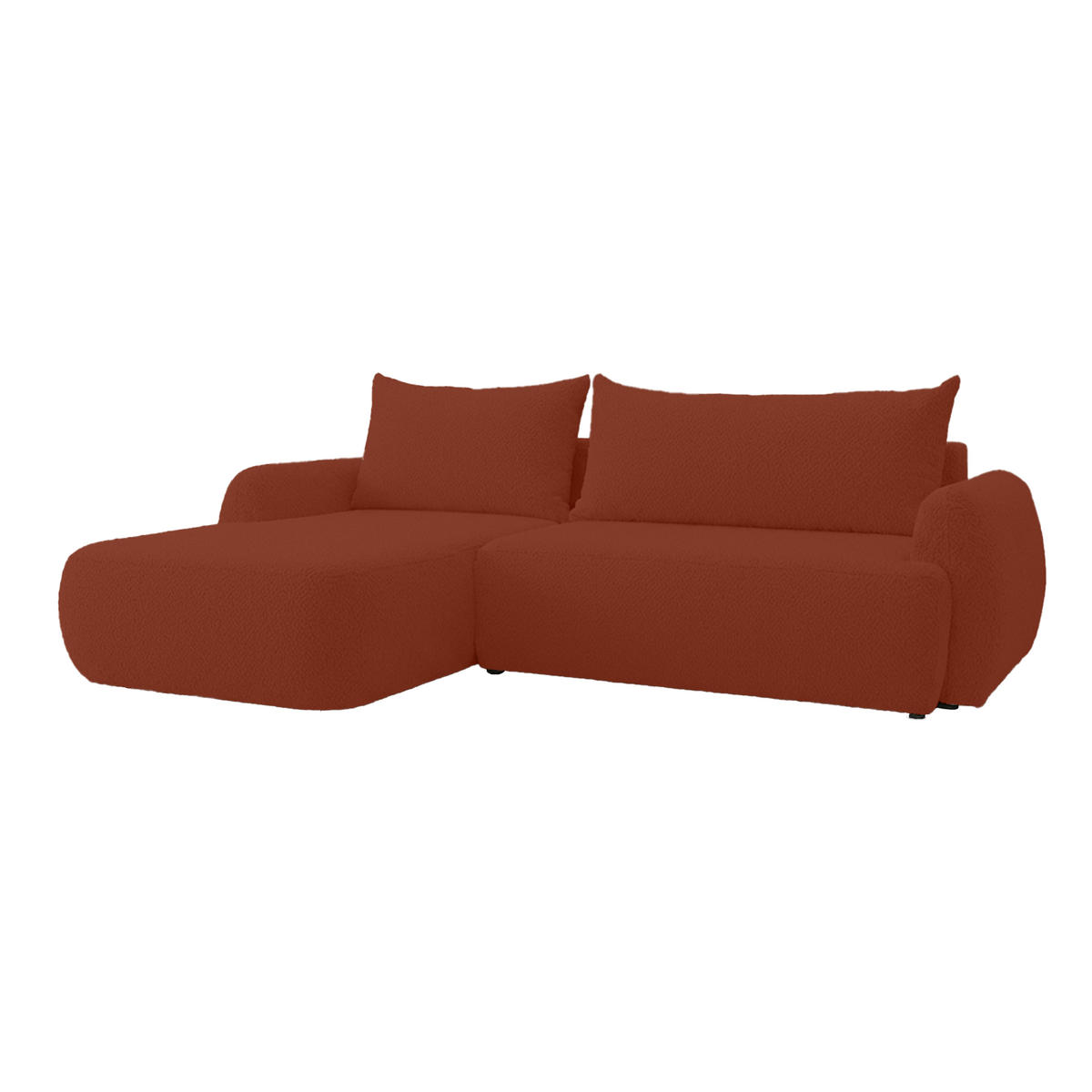 ECKSOFA MUNDUK II mit Schlaffunktion, Dunkelorange - Dunkelorange, Textil (260/184cm) - Fedve
