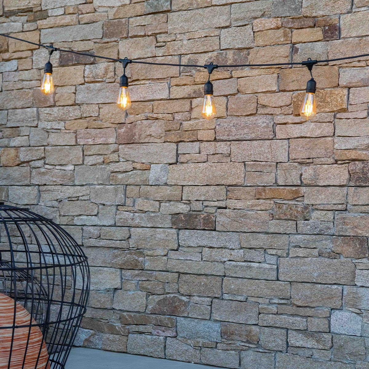 LICHTERKETTE MAFY schwarz - Schwarz, Kunststoff (600cm) - Lumisky