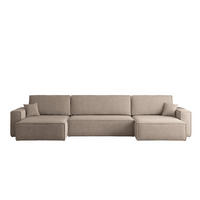 ECKSOFA Mit Schlaffunktion Und Bettkasten, Eckcouch BEST U XL Stoff Verita Warmbeige - Ecru, Holz (142/372cm) - Kaiser Möbel