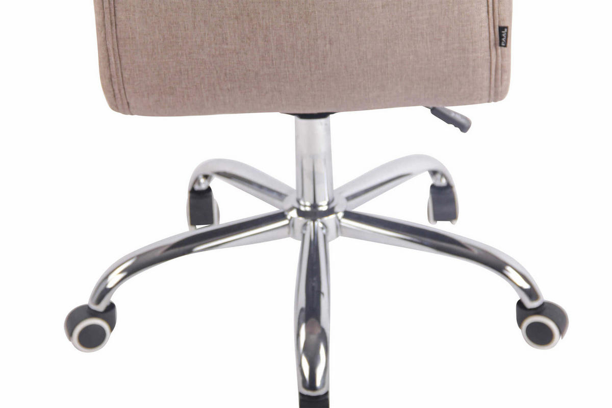 BÜROSTUHL Deal, Stoff Taupe - Taupe, Textil/Metall (56/104/62cm) - TPFLiving