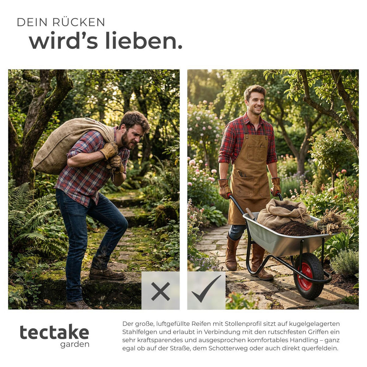 SCHUBKARRE Oskar, Belastbarkeit 150 kg, silber - Silberfarben, Metall (57/66/146cm) - tectake