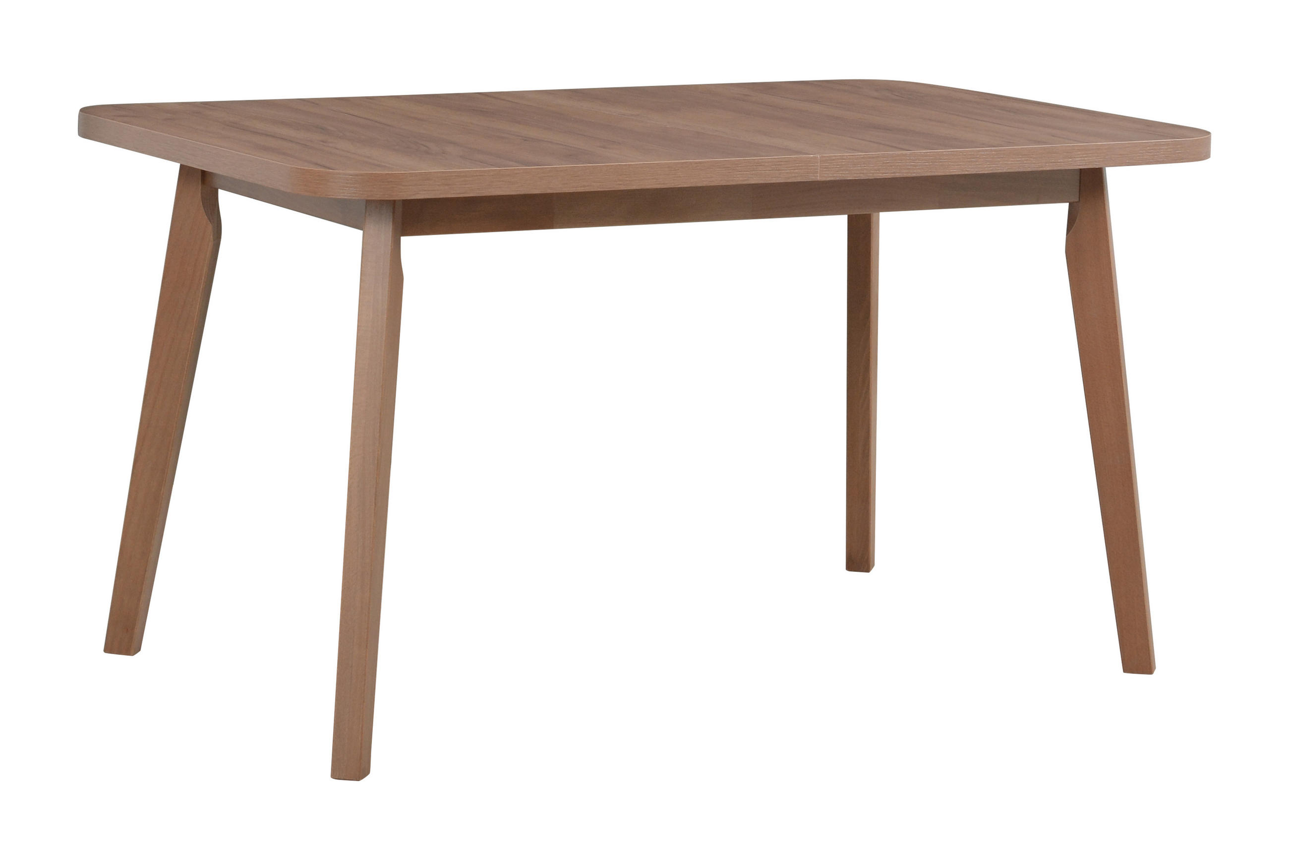 ESSTISCH Oslo 6 - Hellbraun/Braun, Holz (80/140/75cm) - Leaf Design