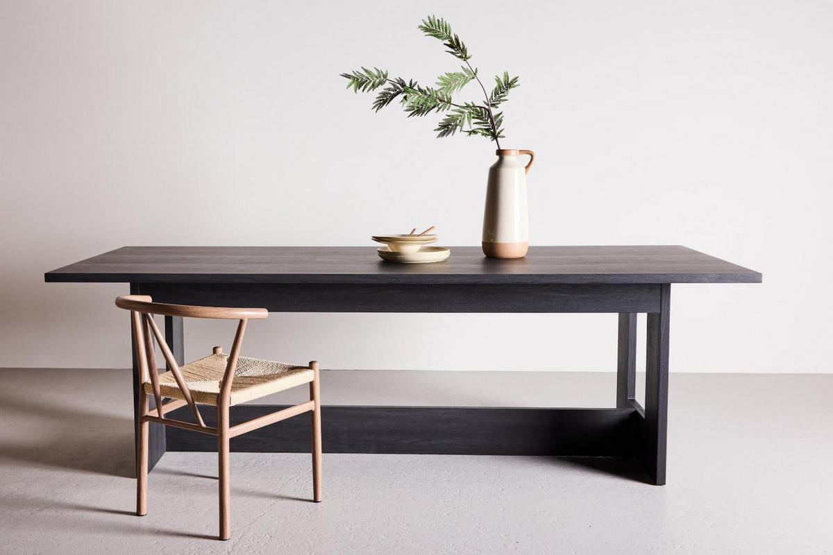 ESSTISCH, Milly, Schwarz, MDF, 100 x 235 x 75 cm - Schwarz, Holzwerkstoff (235/100/75cm) - ebuy24