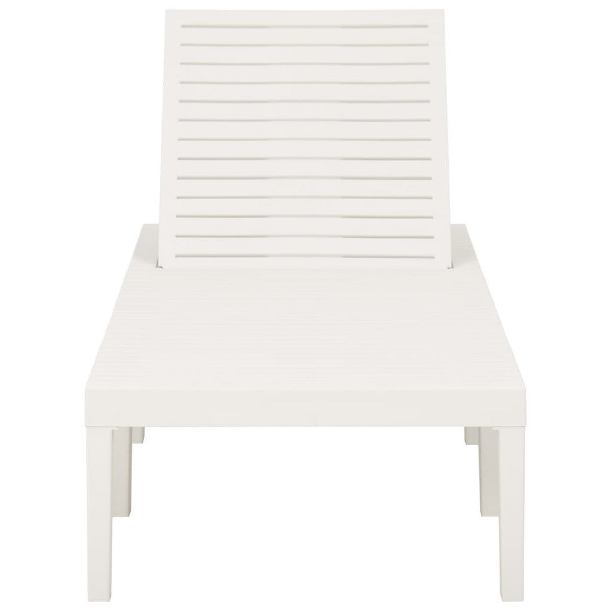 SONNENLIEGE Kunststoff Weiss - Weiß, Kunststoff (65/32/195cm) - vidaXL