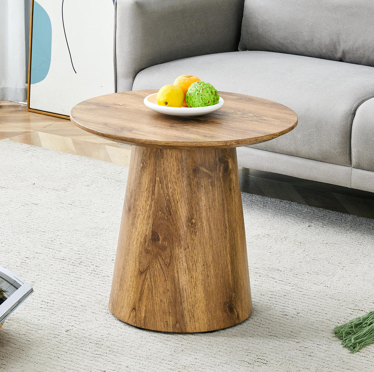 BEISTELLTISCH 50/50/48 cm vielseitig einsetzbar mit robuster MDF-Platte in Holzoptik, Holzfarben - Naturfarben, Holzwerkstoff (50/50/48cm) - Modfu