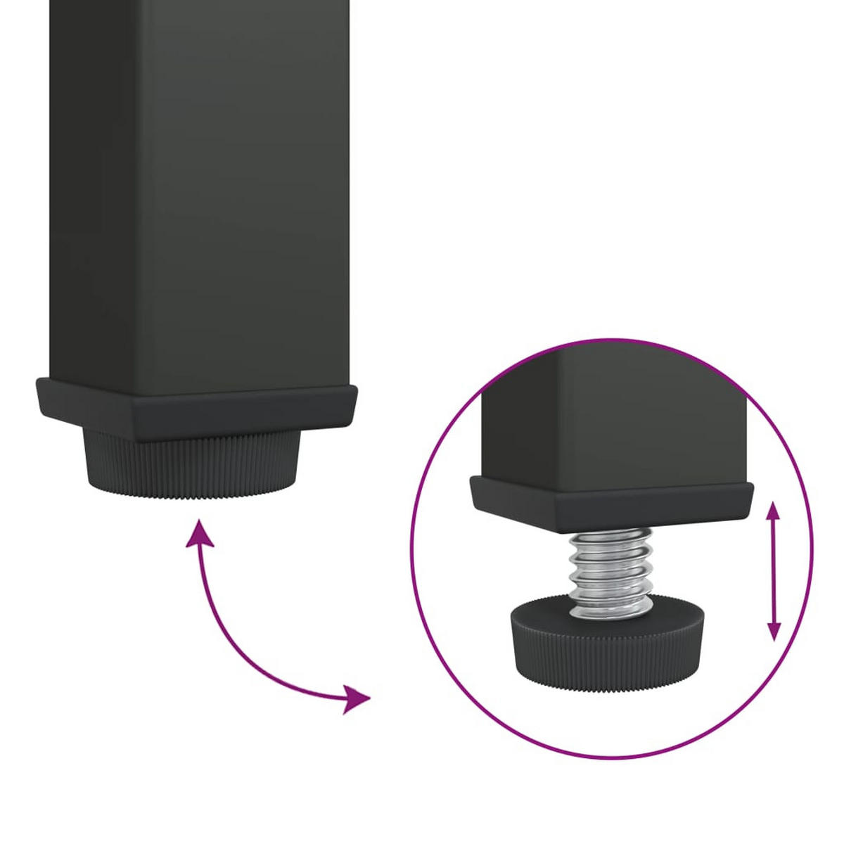 BUFFET mit Glasvitrine und Schrank mit 2 Ebenen, 90/40/180 cm, aus Stahl und Glas, in Schwarz, im Industriestil - Schwarz, Metall (90/180/40cm) - vidaXL